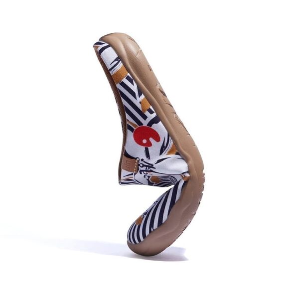 UIN Women's Casual Slippers Comfort Soft Walking Shoes (Striped Flower 2)No Box - Picture 6 of 8